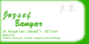 jozsef banyar business card